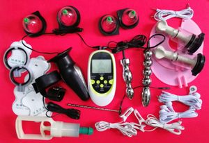 Sex Electroshock Gear Elektroschock-Kit Elektroimpuls-Schocktherapiegerät Masturbator BDSM Spielzeug für Erwachsene Penisring Harnröhrenstecker B8972057