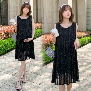 Kleider 3962# sommer koreanische Mode Mutterschaft ärmellose Kleider Chic INS Lose gerade Weste Panzer Kleidung für schwangere Frauen Schwangerschaft