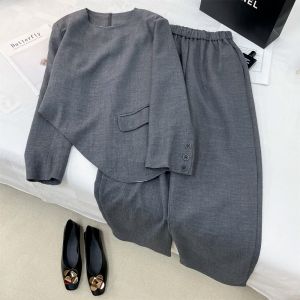 Blazers Fashion Designe Blazers Two Piece Set For Women Office Lady Temperament Irregular Suits Female 2023 New High Quality