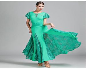 2018 New 3 Colors Green Ballroom Dress Woman Ballroom Waltz Dresses Ballroom Dance Closes Red Spanish Flamenco Dress Fringe Dance3387200