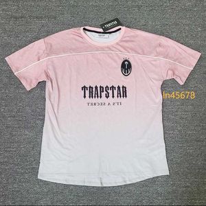 Trapstar London Mens Streetwear T-shirt za darmo Hip Hop Pink Krótkie Rękaw duże koszulka 2024