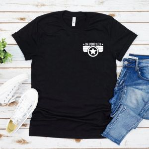 T-shirt na lewej koszulce Zimowa koszulka żołnierz unisex grafika