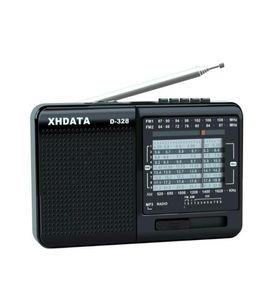 Radio D328 FM AM SW Portable Shortwave Band Mp3 Player med TF Card Jack 43W Mottagare9531275