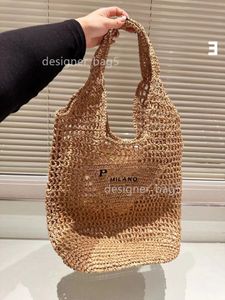 Rafia Tote Bag Designer torba słomka torba plażowa moda moda pusta na letnią torbę słomową czarna morelowa torba z tkaniną wakacyjną torbę na zakupy duża pojemność