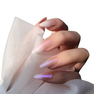 False Nails Press On Almond Lim Glossy Full Cover Artificial Stick Nail lämplig för skönhet