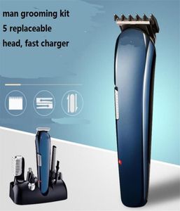 5 I 1 Electric Man Grooming Kit Beard Shaver Nose Haircut Clipper frisör Lekaration Barber Styling Cutter Set5035542