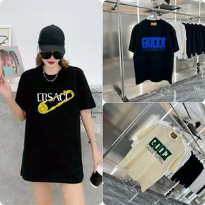 半袖VUシリーズプリントクラシック半袖ラウンドネックファッションTシャツ、100％コットンTシャツ