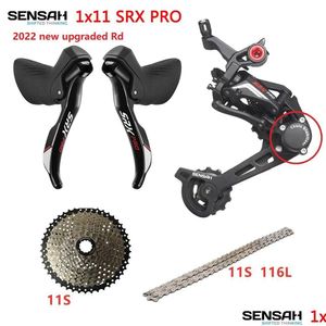 자전거 변속기 Sensah SRX Pro 1x11 속도 11S Road Groupset RL Shifter 후면 자갈 자전거 사이클로 크로스 230621 드롭 배달 DHOEL