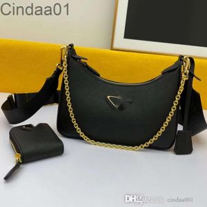 Großhandel Designer Unterarm Hobo Kette Tasche Vielseitige Schulter Umhängetaschen Für Frauen Schwarz Nylon Handheld Luxurys Handtaschen Geldbörsen