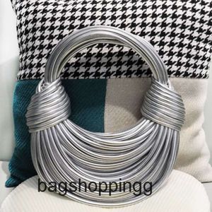 Venata Evening Designer Handgeknüpfte Tasche Hand Double Rope Pure Bags Knot Luxury 2024 Boteega Woven Tote Womens Calf Le