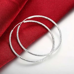 14k Gold Earring Fashion Desigan Hoop 50mm Big Round Circle Vacker hög kvalitet för kvinnliga festsmycken