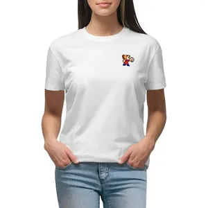 Kadın Polos 8-Bit Punch Boy T-Shirt Komik Sevimli Giysiler Tee Fil