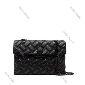 Borsa a tracolla firmata da donna Borsa Kurt Geiger London Kensington Borse in pelle morbida nera piena Borsa a tracolla con catene di lusso Borsa a tracolla grande Portafoglio Borse 415