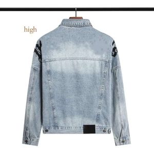 Mens Jacket Denim Palms Palmangel Jackets Womens Designers Män Casual Winter Coats Branded Fashion Luxe Stylist Outwear Angle Bear Varsity Designer 77