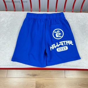 Shorts masculinos Hellstar vintage High Street Mens shorts casuais shorts de basquete de secagem rápida calças de praia esporte correndo bolso curto calça esportiva Q240305