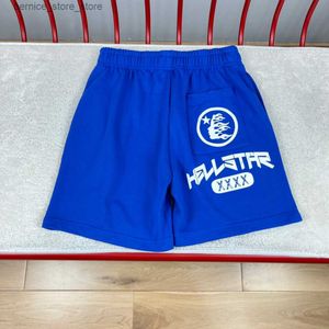 Herren-Shorts Hellstar Vintage High Street Herren-Shorts, lässige kurze Basketball-Shorts, schnell trocknend, Strandhose, Sport-Lauf-Shorts, Taschen-Sporthose Q240305