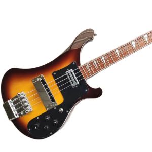 Anpassad fabrik Rickenback 4003 Sunset Color Electric Bass Guitar, Dual Output Instant Delivery