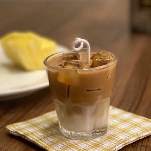 Velas único copo 200g café aromaterapia vela presente criativo gelado americano xícara de café simulação design fragrância vela