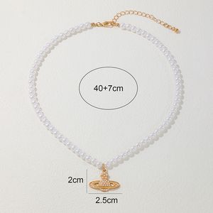 viviane westwood necklace women designer gold jewelry woman necklaces clover gold silver cuban link chain choker womens luxury classic stainless steel ZRGZ