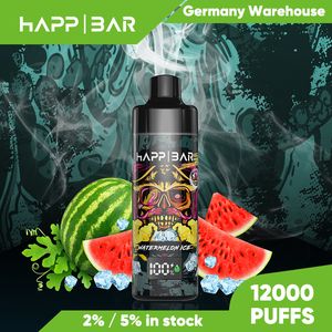 Happ Bar 12000Puffs Hero New Vape Перезаряжаемая одноразовая 12K Puffs Pod Устройство 26 мл 2% 5% Никель-соль Vapers Сок Электронная сигарета