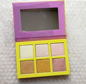 Privatetikett Highlighter Makeup Palette 6 Färger Pressat Powder Cosmetic Face Contour Palette Ingen etikett Makeup Highlighter Face PO7055612