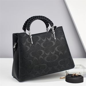 Kadınlar için lüks sap çantaları PU deri kolye crossbody çanta büyük kapasiteli elçi el çantası orta yaşlı anne çantalar Tote cüzdan