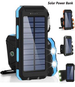 20000mAh Portable Solar Power Bank Charging Poverbank Three defenses External Battery Charger Strong LED Light Double USB5330728