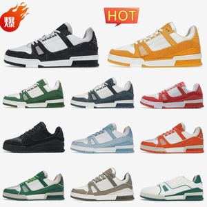 Designer Luxury Casual Shoes Embossed Trainer Mens Women Brand Louiseities Black Green Denim Sneakers Triple White Sky Blue Abloh Tennis ViutonitiEs Trainers S05