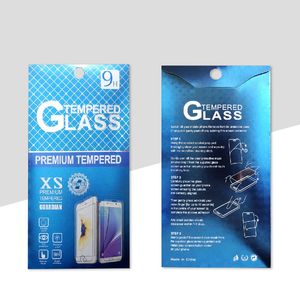 Luxuriöse große blaue Einzelhandelspapiertüte für iPhone 11 12 13 14 15 Pro Max Displayschutzfolie Vollständige Abdeckung aus gehärtetem Glas Paket-Display-Box