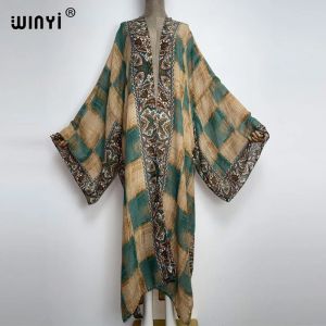 Copricostume Autunno WINYI Cotone canapa elegante Abbigliamento da spiaggia Costume da bagno Copricostume boho Cardigan Natale elegante sexy Vacanza Kimono a maniche lunghe