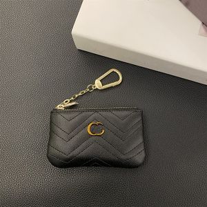 2024 KEY POUCH Designers Mini Wallet Fashion Womens Mens Keychain Ring Credit Card Holder Coin Purse Luxury Original Box Wallets Purse Crossbody Bag Headphone bag