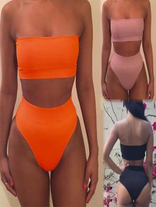 Nuove donne due pezzi Set bikini Set costume da bagno Beachwear Costumi da bagno push up monokini Reggiseno set da bagno6037247