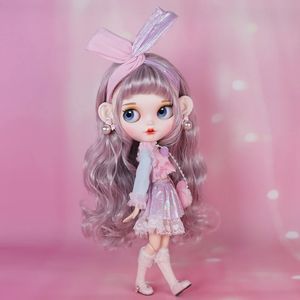 ICY DBS Blyth Doll 16 BJD Anime Puppe, Gelenkkörper, weiße Haut, mattes Gesicht, spezielle Kombination, inklusive Kleidung, Schuhen, Händen, 30 cm, SPIELZEUG 240226