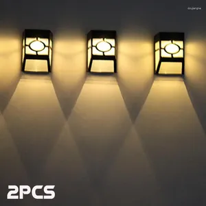 Lâmpada de parede 2pcs Nordic Ip65 LED luz solar ao ar livre para baixo luzes modernas para casa escadas quarto cabeceira iluminação do banheiro