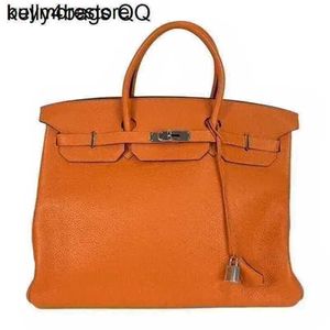 Borsa in pelle di vacchetta personalizzata Hac 50 cm stile Handswen fatta a mano di alta qualità Borsa Hac in vera pelle fatta a mano Handswen di alta dimensione da viaggio LeatSOB7