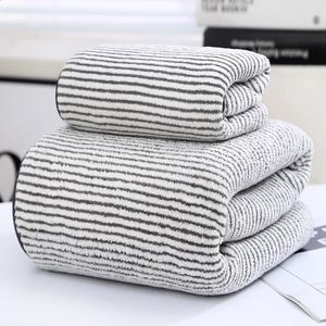 5A level antibacterial bath towel bamboo charcoal fiber towel set thickened high-density towel set coral velvet 240305