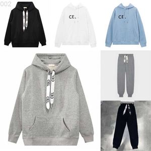 Erkek Hoodies CE Sweatshirts Sweatshirt Tasarımcı Uzun Kollu Celins Mektup Moda Hooded Fleece Sweater Hoody Çift Kış Sonbahar Gündelik Çok Yönlü Styleazp3