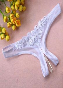 w1030 Sexy Pearl Thongs Größe Frauen Open Crotch Sexy G String Perlen Höschen Sex Produkte Mode Unterwäsche Frauen Briefs6215907