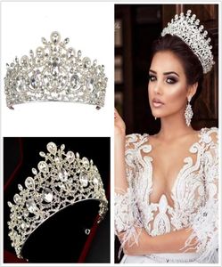 Yeni lüks gelin kronları Tiaras Head Band düğün mücevherleri doğum günü partisi başlıkları saç dekorları mücevherler aksesuarlar gelinler jewe8309052