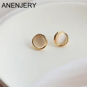 Ohrstecker ANENJERY Katzenauge für Frauen Koreanisches minimalistisches Temperament Tier Opal Ohrring Mädchen Schmuck Geschenk Pendientes Mujer