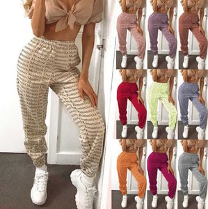 Women's Pants Street Print Slacks Ins New Letter Bandage