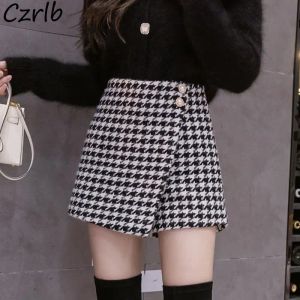 Shorts Women Empire Korean Style Plaid Stylish Loose Sexy Party Spring Harajuku Allmatch Street Populära Mujer Ropa Chic Bottom