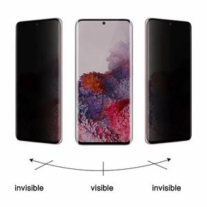 5D Privacy Curved Edge Tempered Glass Screen Protector för Samsung Galaxy S24 S23 S22 S21 S20 Note20 Ultra S10 S9 Note10 Plus Note9 Anti-Spy No-paket grossist