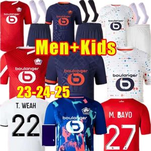 23 24 LOSC Lille camisas de futebol UMTITI Branco CABELLA J DAVID YAZICI ANDRE OUNAS camisa de futebol Lille Olympique M.BAYO maillot Adulto Kids Kit ZHEGROVA Equipamento 2023