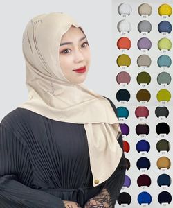 Ethnic Clothing Women's High-elastic Fabric Headscarf With Diamonds Monochrome Set Is Simple And Comfortable