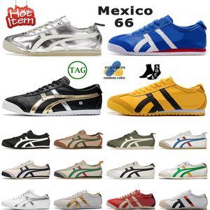 Buty swobodne Onitsukass Tiger Mexico 66 Women Men Silver Off Birch Zielony czerwony żółty biały czarny płaszcz Zielony kremowy projektant Peacat Treakers Treakers