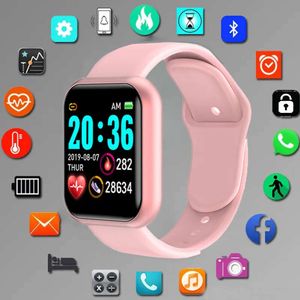 D20 Titta på kvinnor män vattentät Bluetooth hjärtfrekvens fiess tracker y68 smart armband sport smartur för iOS Android