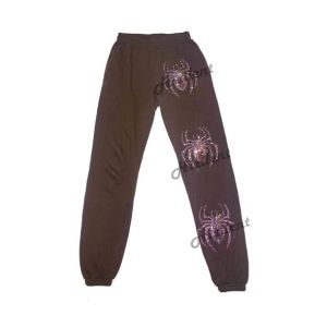 Capris y2k primavera outono aranha strass sweatpants feminino perna larga calças de suor harajuku calças femininas ternos pent solto calça