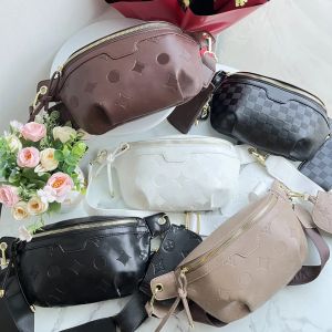 Luxurious Bumbag Cross Body Waist Bags Temperament Bumbags Fanny Pack Embossing flowers Famous soft leather Luxurys designers bags DustBag d