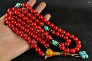 Hängen som säljer naturliga Tibet Tibetan Red Bodhi Bead Charm smycken Kvinnor Handskuren halsband för kvinnor Män modetillbehör